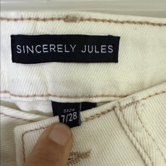Sincerely Jules Off-White Denim Pants - Picture 2 of 8